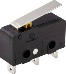 Mikroprzełącznik TRU COMPONENTS TC-9122112, 1 zestyk przełączny, 1 x wł/(wł), 250 V/AC, 5 A, 1 szt.