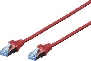 Kabel LAN RJ45, Digitus DK-1531-100/R, SF/UTP, CAT 5e, 10.00 m, czerwony