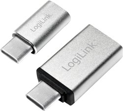 adapter USB LogiLink AU0040 AU0040, [1x złącze męskie USB-C - 1x złącze żeńskie Micro-B USB 2.0, złącze żeńskie USB-A 3.2 Gen 1 (USB 3.0)]