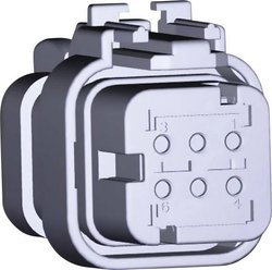 Obudowa złącza pin żeńskiego na kabel TE Connectivity AMPSEAL16 776531-1, automotive, piny: 6, 13 A, 1 szt.