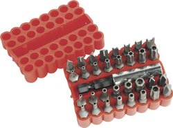 Bity Brüder Mannesmann M  297-33, profil T z otworem, wewnętrzny sześciokąt BO, Tri-Wing, nakrętka rowkowa, TORQ, 33 szt.