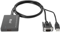 Przejściówka, adapter HDMI, USB, VGA club3D CAC-1720 CAC-1720, [2x złącze męskie VGA, złącze męskie USB - 1x złącze żeńskie HDMI]