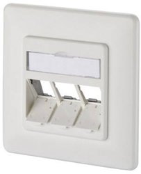 Gniazdo sieciowe Metz Connect 130B20D31002KE 130B20D31002KE, bez wyposażenia, 3 Porty, czysty biały (ral 9010)