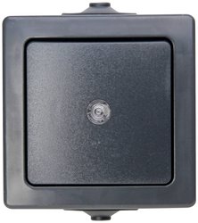 Przycisk natynkowy do pomieszczeń wilgotnych  Kopp Nautic 566315004, antracytowy