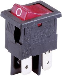 Przełącznik Arcolectric (Bulgin Ltd.) H8553VB NAH, 230 V/AC, 10 A, 2 x wył/wł, zatrzask, 1 szt.