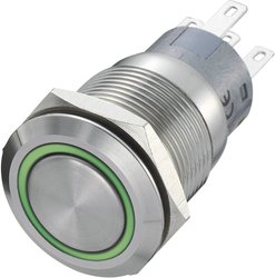 Przycisk wandaloodporny chwilowy TRU COMPONENTS LAS1-AGQ-11E/R-G, 1 x wył/(wł), IP67, 1 szt.