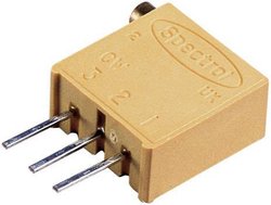 Trymer wieloobrotowy Vishay 64 X 100R, poziomy, 100 Ohm, 0,5 W, +10 %