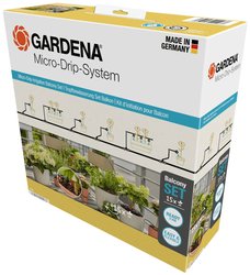 Zestaw do nawadniania kropelkowego Micro-Drip-System balkon (15 roślin) Kompletny zestaw nawadniający GARDENA 13401-20 1 szt.
