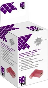 Złącze zaciskane kątowe, w pełni izolowane PA - 4,8 x 0,5 mm, czerwone, 0,5mm² - 1,5mm² - 15 szt. TRU COMPONENTS T2010C363 Zestaw złączy zaciskanych 15 szt.