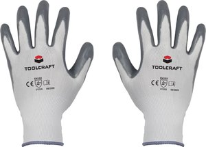TOOLCRAFT  TO-5621505 Poliamid, Nitryl Rękawice robocze Rozmiar rękawic: 10 EN 388   CAT II 1 par(a)
