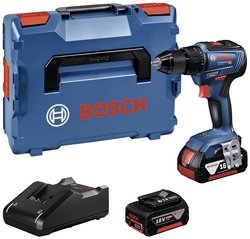 Wiertarko-wkrętarka akumulatorowa Bosch Professional GSR 18V-55 06019H5200 18 V 4.0 Ah bezszczotkowy, zaw. 2 akumulatory, zaw. ładowarkę, zaw. walizkę