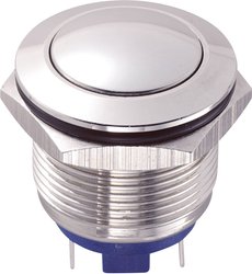 Przycisk wandaloodporny chwilowy TRU COMPONENTS GQ19B-10/J/S, 1 x wył/(wł), IP65, 1 szt.