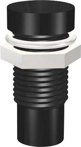 Oprawka LED, SMU1069, pasuje do LED 3 mm, M6 x 0,75, czarna / odbłyśnik wewnętrzny