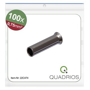 Końcówka rurkowa Quadrios 22C474 22C474, Bez izolacji, 0.75 mm²  x 6 mm, 100 szt.