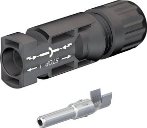 Gniazdo i wtyczka złącza MC4 Stäubli PV-KST4/6I-UR 32.0015P0001-UR, IP2X, 1 szt.
