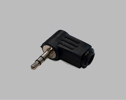 Złącze męskie jack 3,5 mm TRU COMPONENTS 1578796, niklowany, złącze męskie kątowe, 1 szt.
