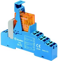 Przekaźnik sprzęgający, serii 48 z Zaciski Push-in Finder 48.P6.7.024.0050 Moduł przekaźnikowy
