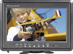 Monitor samochodowy LCD Renkforce T-900B, 22,9 cm (9''), ze stopką, PAL/NTSC, 12 V