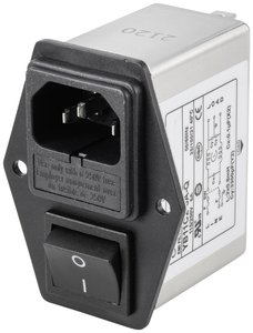 Filtr sieciowy TRU COMPONENTS TC-10101460, 250 V/AC, 6 A, 0.8 mH
