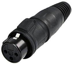Złącze męskie XLR Rean AV RCX3F-Z-001-1 RCX3F-Z-001-1, brąz, złącze żeńskie proste, 1 szt.