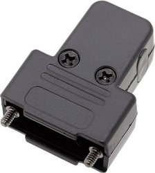 Obudowa złącza D-SUB encitech TRI-P-09-K 6550-0101-01, tworzywo sztuczne, 180 °, 45 °, 45 °, 1 szt.