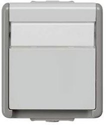 DELTA powierzchnia IP44, AP ciemnoszary/jasnoszary Gniazdo Schuko 10/16A 250V Z sc. Siemens Osprzęt elektroinstalacyjny   Gniazdo z uziemieniem Delta szary 5UB4713