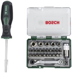 27-częściowy zestaw mini grzechotek + śrubokręt ręczny Grzechotka mini Bosch Accessories 2607017331
