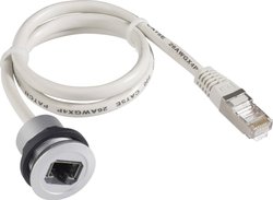 złącze żeńskie do wbudowania, złącze męskie proste RJ45 Schlegel RRJ_RJ45_150CM 1 szt.