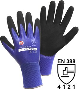 L+D Nitril Aqua 1169-XXL Nylon Rękawice robocze Rozmiar rękawic: 11, XXL EN 388   CAT II 1 szt.