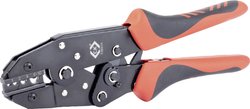 Szczypce zaciskowe z mechanizmem grzechotkowym do nieizolowanych złączy kablowych 1,5-10 mm² Zaciskarka C.K T3697A, 1 do 10 mm²