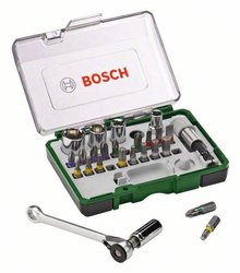 Klucze nasadowe z grzechotką Bosch Accessories Promoline 2607017160, 1/4'' (6,3 mm), 27 szt.