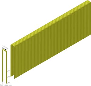 Zszywki ES32CNKHA  2600 szt.  Prebena  ES32CNKHA  Wymiary (D x S) 40 mm x 5.95 mm