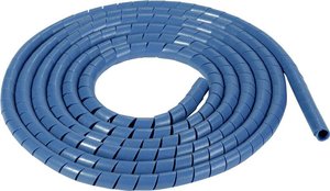 Wąż spiralny HellermannTyton SBPEMC9-PE-BU-30M, 10 do 100 mm, niebieski, Produkty w metrach bieżących