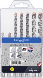 Zestaw wierteł do betonu Alpen  0080700007100 5 mm, 6 mm, 7 mm, 8 mm, 9 mm, 10 mm 1 zest.