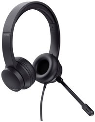Zaufaj zestawowi słuchawkowemu USB do komputera HS-201 Słuchawki wokółuszne Trust HS-201 25373 Stereo czarny