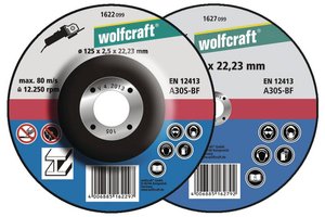 Tarcza tnąca wygięta Wolfcraft  1622300 125 mm 5 szt.