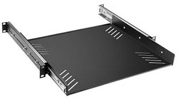 Taca do szafy rack 19'' 1 U z wysuwanymi szynami Półka rack Adam Hall 87556 87556 1 U