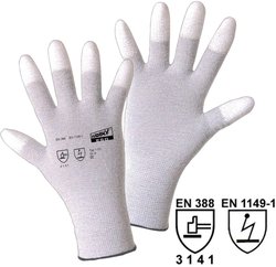 Rękawice robocze L+D worky ESD TIP 1170-10, Rozmiar rękawic: 10, XL, szary