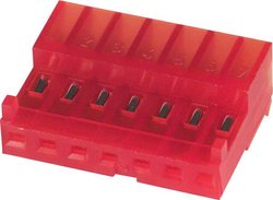 Listwa kołkowa, żeńska, standardowa TE Connectivity MTA-100 3-643813-7, wire-to-wire, piny: 7, 5 A, 1 szt.