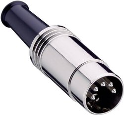 Wtyczka DIN Lumberg 0131 05-1, 5 pin, 4 A, 60 V, niklowana