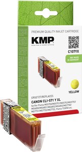KMP Tusz Zamiennik Canon CLI-571Y XL Żółty  atrament KMP C107YX 1569,0009, 1 szt.