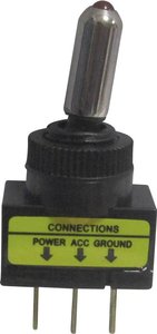 Przełącznik samochodowy TRU COMPONENTS TC-R13-61L2 ILLUMINATED RED 1587806, 1 x wył/wł, 12 V/DC, 20 A