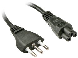 Kabel LINDY 30408 [1x złącze męskie włoskie - 1x złącze żeńskie IEC C5] 2.00 m
