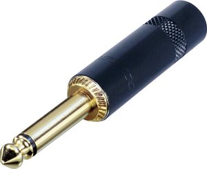 Złącze męskie jack 6,35 mm NYS224BG Rean AV NYS224BG złącze męskie proste Ilość styków: 2 mono czarny, złoty 1 szt.