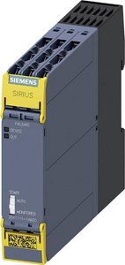 Przekaźnik bezpieczeństwa SIRIUS urządzenie podstawowe standardowe serie przekaźników obwody aktywujące Moduł wyłącznika bezpieczeństwa Siemens 3SK1111-1AB30 24 V/DC, 24 V/AC Natężenie znamionowe 5 A