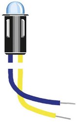 Lampka sygnalizacyjna LED Oshino MD-577UR1 MD-577UR1, 30 mcd, 5 V/DC, 6.35 mm