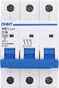 Wyłącznik automatyczny Chint NB1L 179868, 3 styki, 16 A