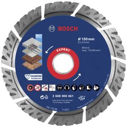 Bosch Accessories 2608900661 EXPERT MultiMaterial Tarcza tnąca diamentowa Średnica 150 mm Średnica otworu 22.23 mm kamień, beton, cegła 1 szt.