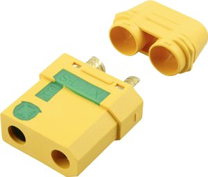 Złącze żeńskie akumulatora XT90-S Reely RE-6685311 pozłacane, zawiera anty blitz 1 szt.