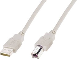 Kabel USB Digitus AK-300105-018-E, USB 2.0, Złącze męskie USB-A, Złącze męskie USB-B, 1.80 m